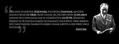 Atatürk - Düşünce Özgürlüğü facebook kapak fotoğrafı